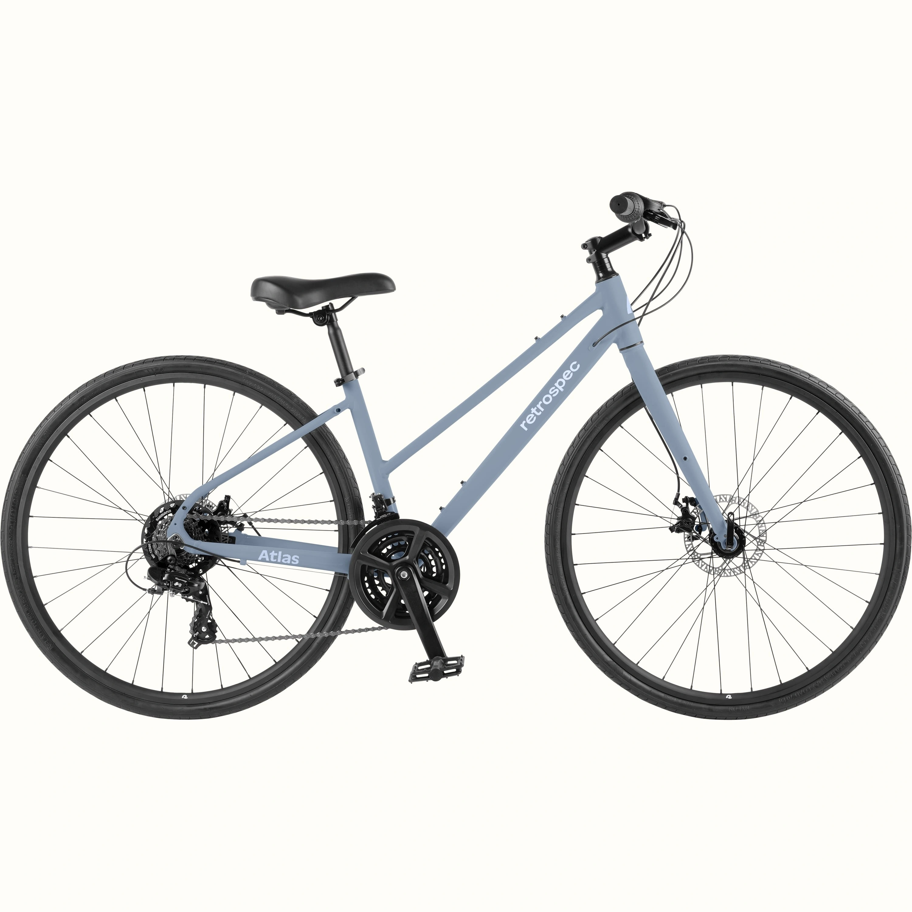 Vélo Hybride Atlas Fitness Step Through 21 Vitesses : L'Aventure Urbaine Facile et Élégante !